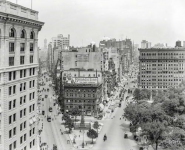 New York circa  Madison Square -- Worth Square monument at Broadway and Fifth Avenue